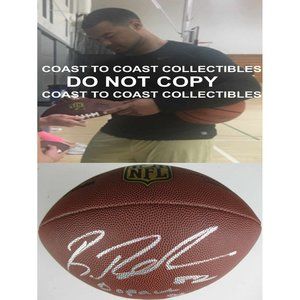 RICHARD RODGERS GREEN BAY PACKERS,SIGNED,AUTOGRAPHED,NFL DUKE FOOTBALL,COA,PROOF